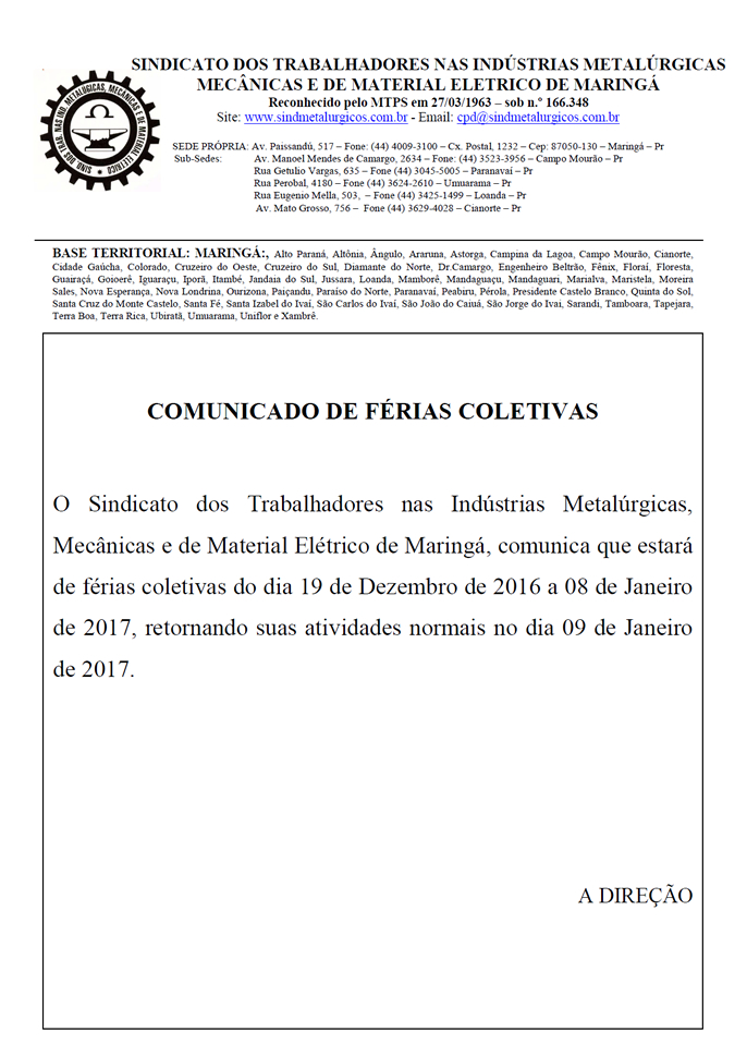 Comunicado: Salão de Cabeleireira de férias - Sindicato dos Trabalhadores  nas Indústrias Metalúrgicas Mecânicas de Materiais Elétricos de Lorena